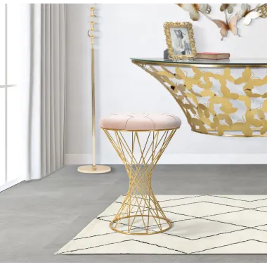 PUFF TOWER RÓŻOWA Ø 41x50 cm